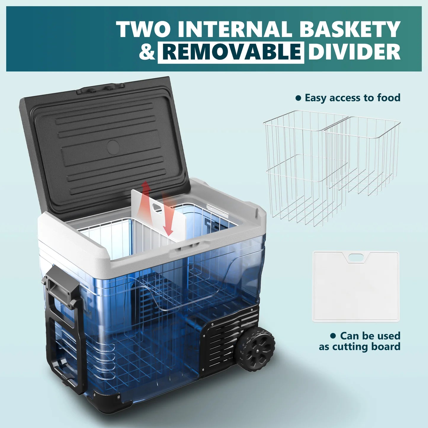 12V Car Refrigerator 53 Quart