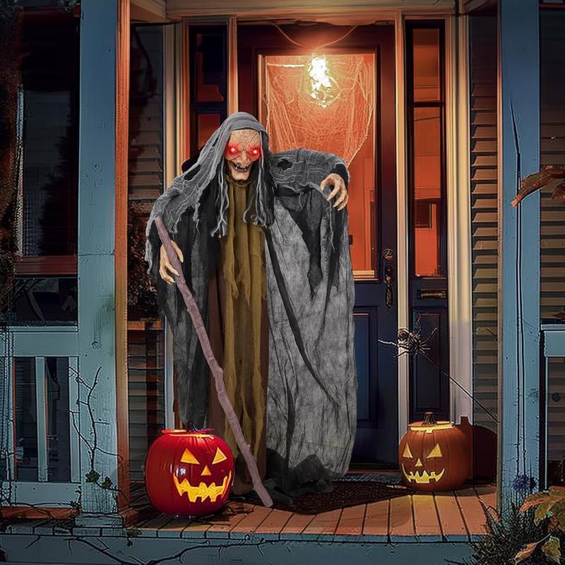Outvita 5.3ft Halloween Witch Crutch Animatronics