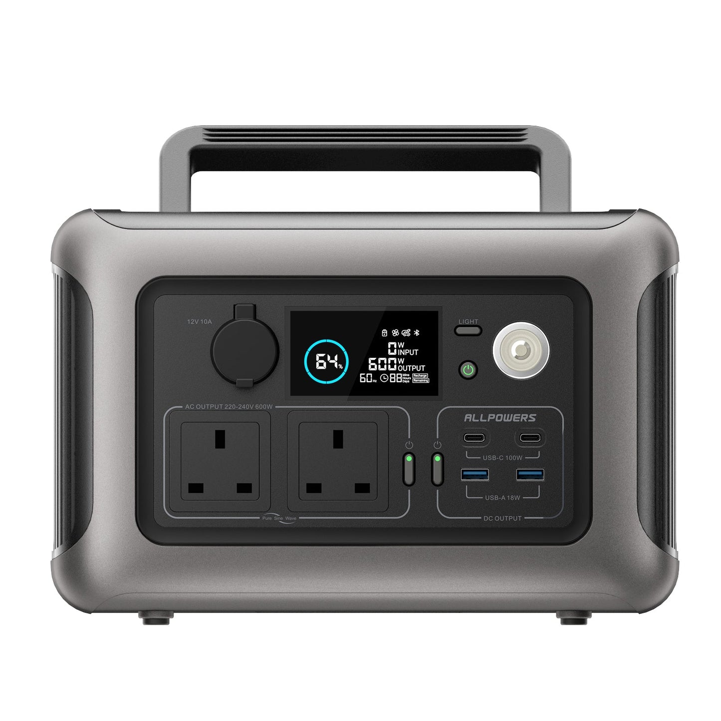ALLPOWERS R600 Portable Power Station 600W 299Wh LiFeP04 Battery