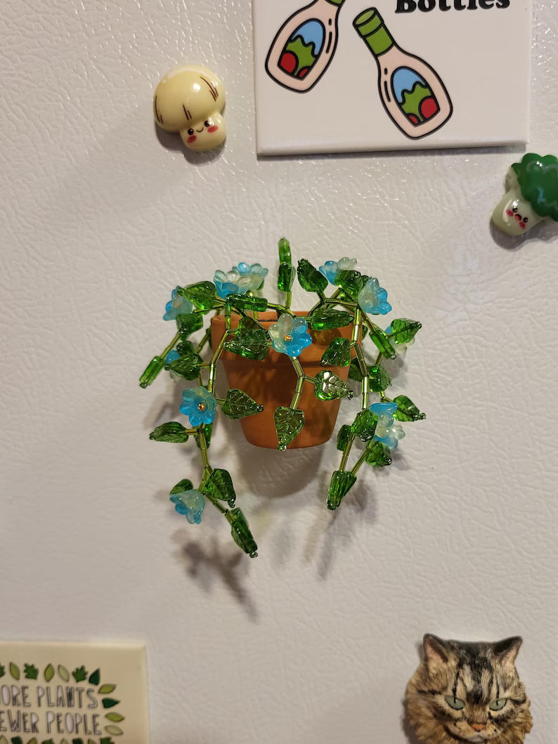Vine Potted Artificial Plant Refrigerator Magnet