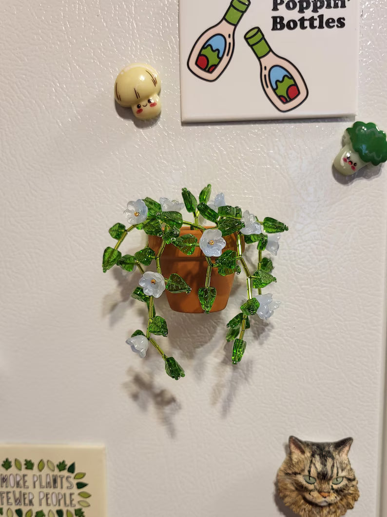 Vine Potted Artificial Plant Refrigerator Magnet