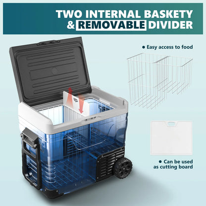 12V Car Refrigerator 53 Quart