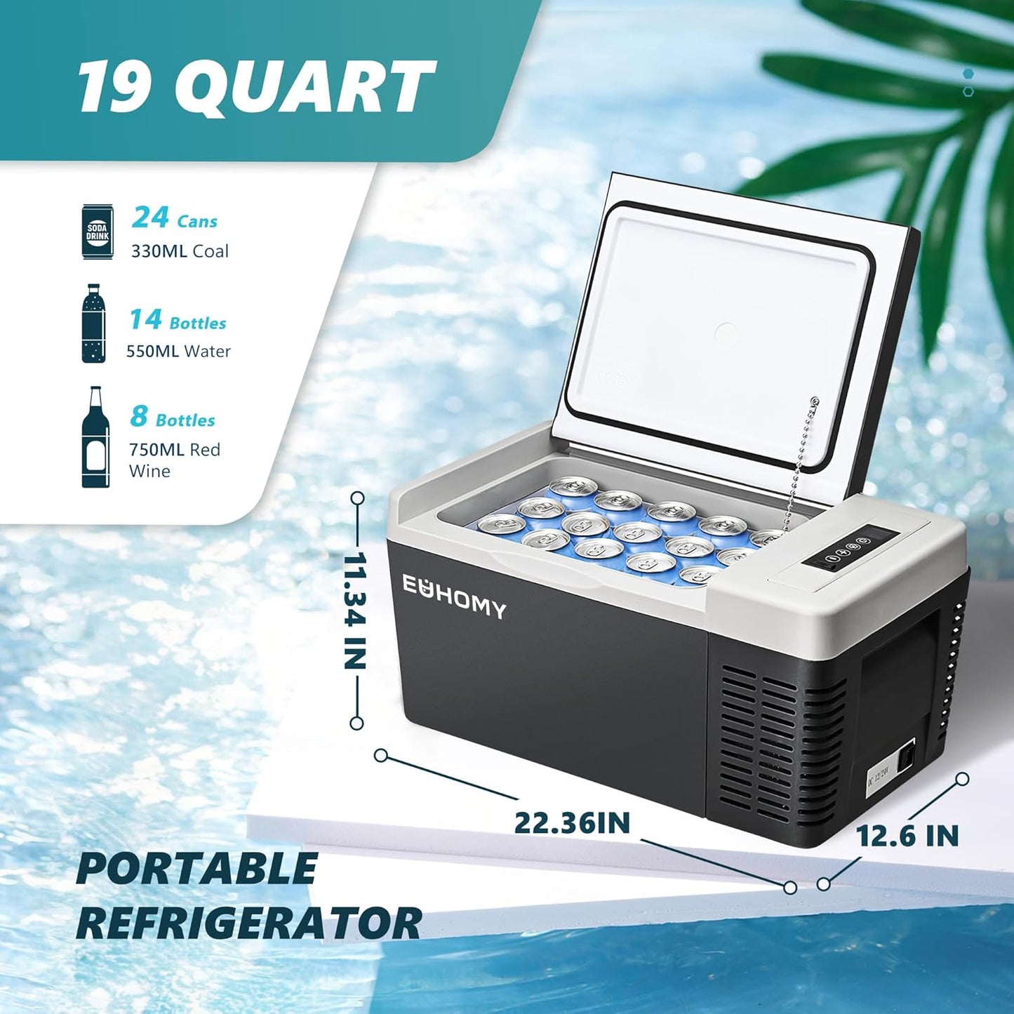 Euhomy 12 Volt Portable Car Refrigerator