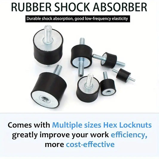 4pcs M8 30 x 20mm Rubber Isolator Mounts Double Studs Shock Absorber