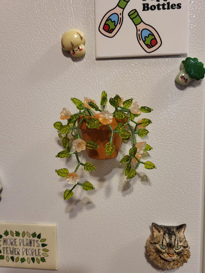 Vine Potted Artificial Plant Refrigerator Magnet